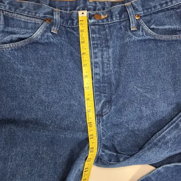 Wrangler Men’s 36x34 Straight Leg Jeans Dark Wash Western Y2K - Picture 3 of 7